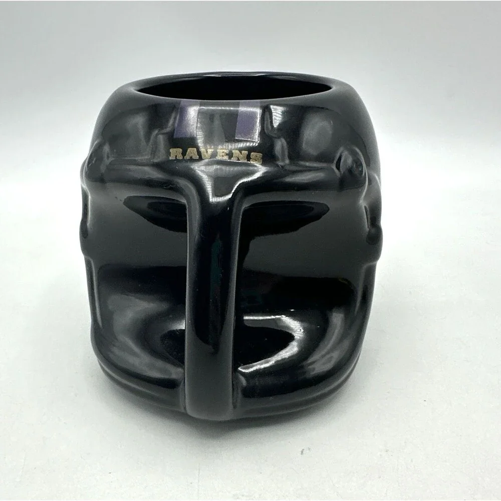 Baltimore Ravens Ceramic Helmet Planter, Caddy, Pencil Holder Black NEW